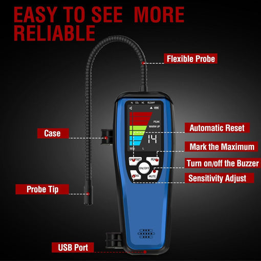 Rechargeable HVAC Refrigerant Leak Detector