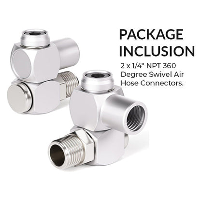 1/4" NPT 360 Degree Swivel Air Hose Fitting