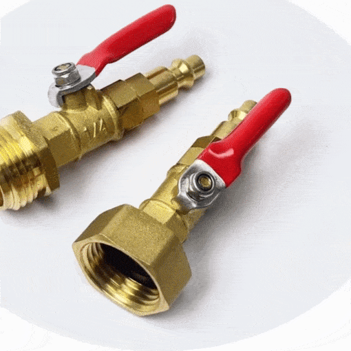 RV Winterize Blowout Adapter with Shut-off Valve Kit