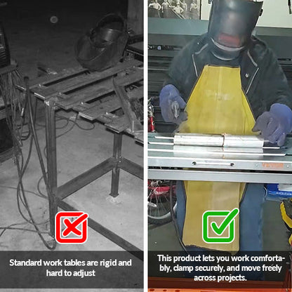 Adjustable Welding Table with Wheels