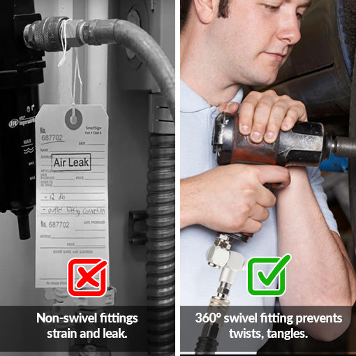 1/4" NPT 360 Degree Swivel Air Hose Fitting