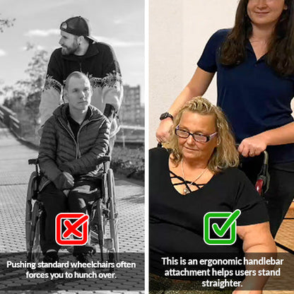 Ergonomic Wheelchair Handle Attachment