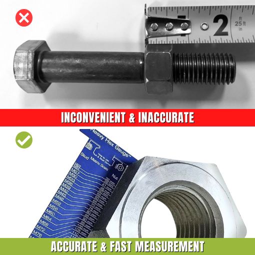 Nut & Bolt Size Measurement Pocket Tool