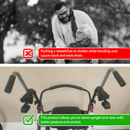 Push Wheelchair Handle Extender