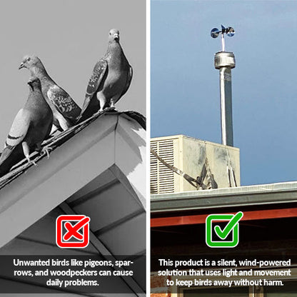 Reflective Spinning Bird Deterrent