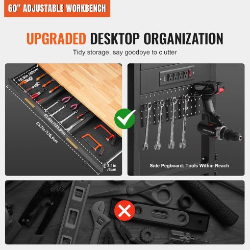 60" Adjustable Workbench