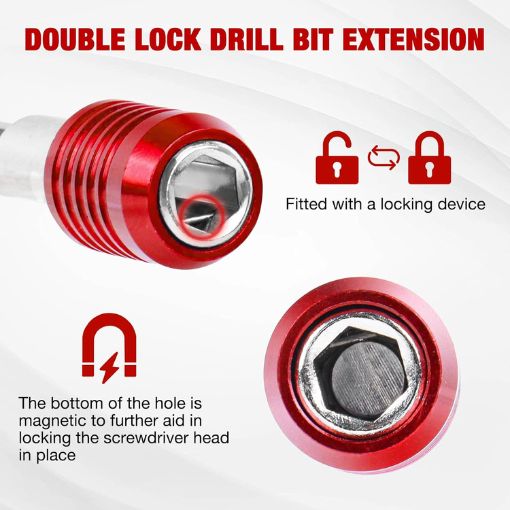 Quick Release Drill Extension Bit Holder Set
