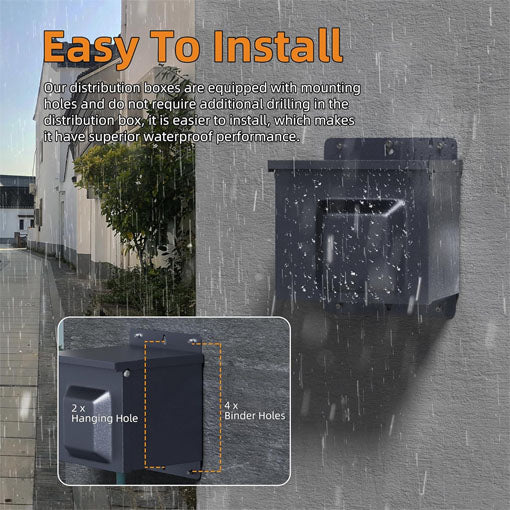 30 Amp RV Power Outlet Box with Breaker