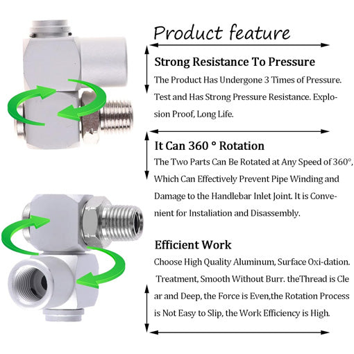 1/4" NPT 360 Degree Swivel Air Hose Fitting