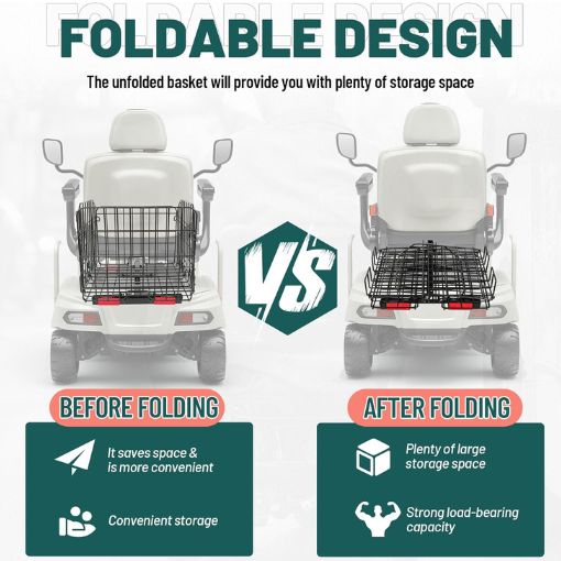 Mobility Scooters Folding Rear Basket