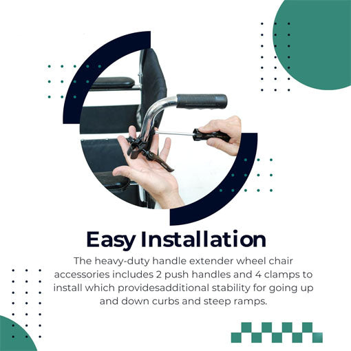 Push Wheelchair Handle Extender