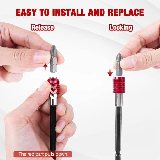 Quick Release Drill Extension Bit Holder Set