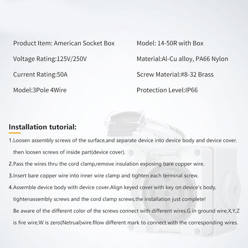 Weatheproof RV Power Outlet Box