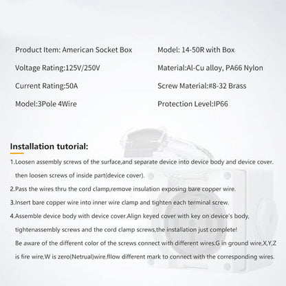 Weatheproof RV Power Outlet Box