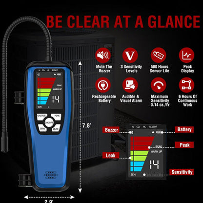 Rechargeable HVAC Refrigerant Leak Detector