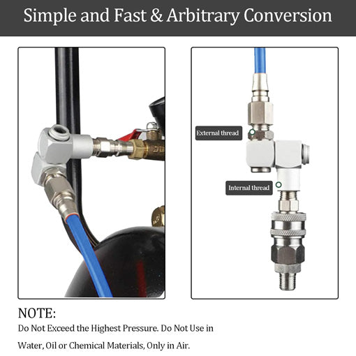 1/4" NPT 360 Degree Swivel Air Hose Fitting
