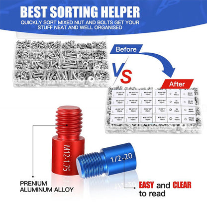 Male/Female Thread Gauge, Nut and Bolt Thread Checker