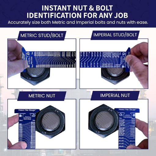 Nut & Bolt Size Measurement Pocket Tool