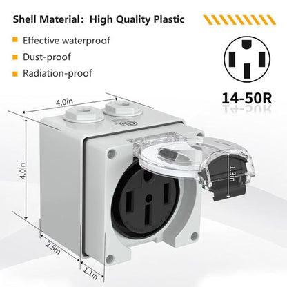 Weatheproof RV Power Outlet Box