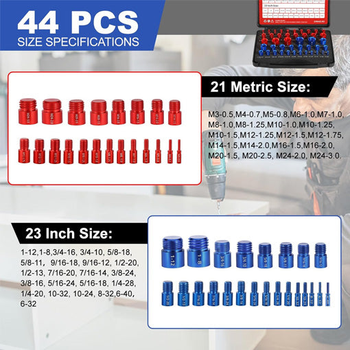 Male/Female Thread Gauge, Nut and Bolt Thread Checker