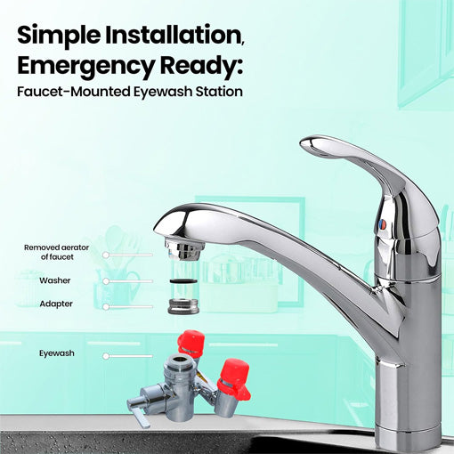 Faucet Eyewash Station Attachment