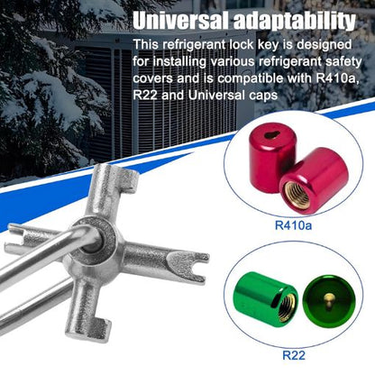 Universal HVAC Refrigerant Locking Cap Key
