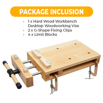 Hard Wood Workbench Desktop Woodworking Vise
