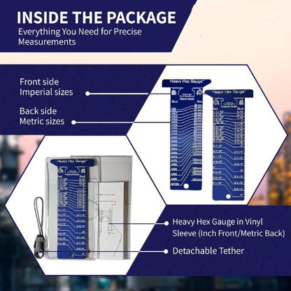 Nut & Bolt Size Measurement Pocket Tool