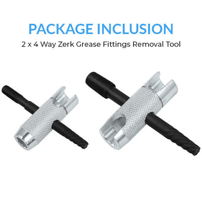4 Way Zerk Grease Fittings Removal Tool