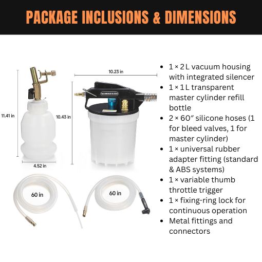 Pneumatic Brake Bleeding Kit