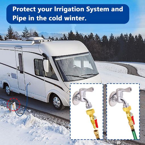 RV Winterize Blowout Adapter with Shut-off Valve Kit