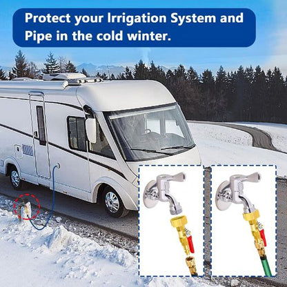 RV Winterize Blowout Adapter with Shut-off Valve Kit